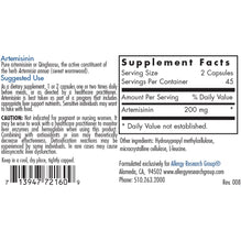 Artemisinin 90 caps 100 mg
