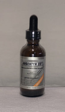 Silver 2 Oz Dropper Bottle, Hydrosol, Argentyn 23