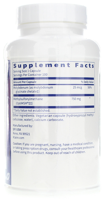 MSM 750mg 100 capsules